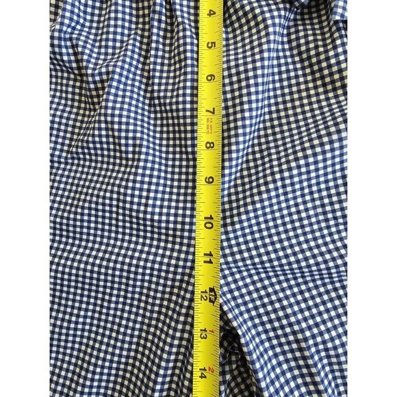 Zara Basic Blue & White Gingham High Rise Paperbag Tie Waist Trouser. Size S - Picture 6 of 10
